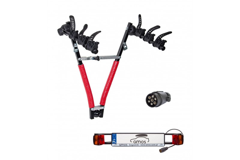 Amos Bagażnik Nożycowy na hak z listwą świetlną MD2 (7 pin) (7606)