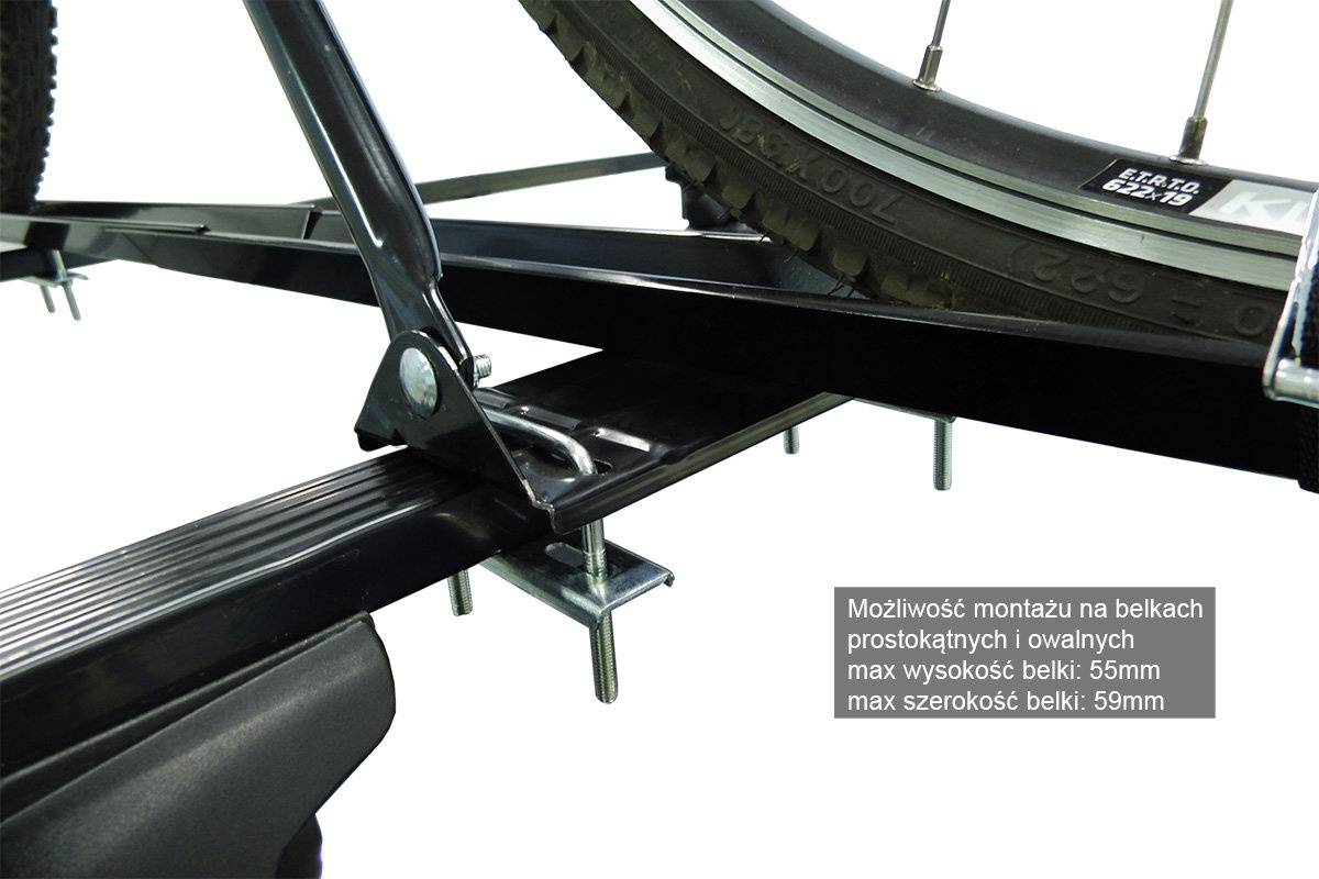 Bagażnik uchwyt rowerowy za ramę na dach (Peruzzo Modena) - obrazek 3