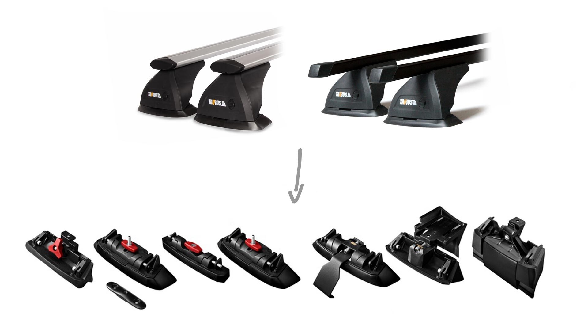 Bagażnik dachowy Mitsubishi Colt VI (Taurus CarryUp Cube K332W+120b) - obrazek 3