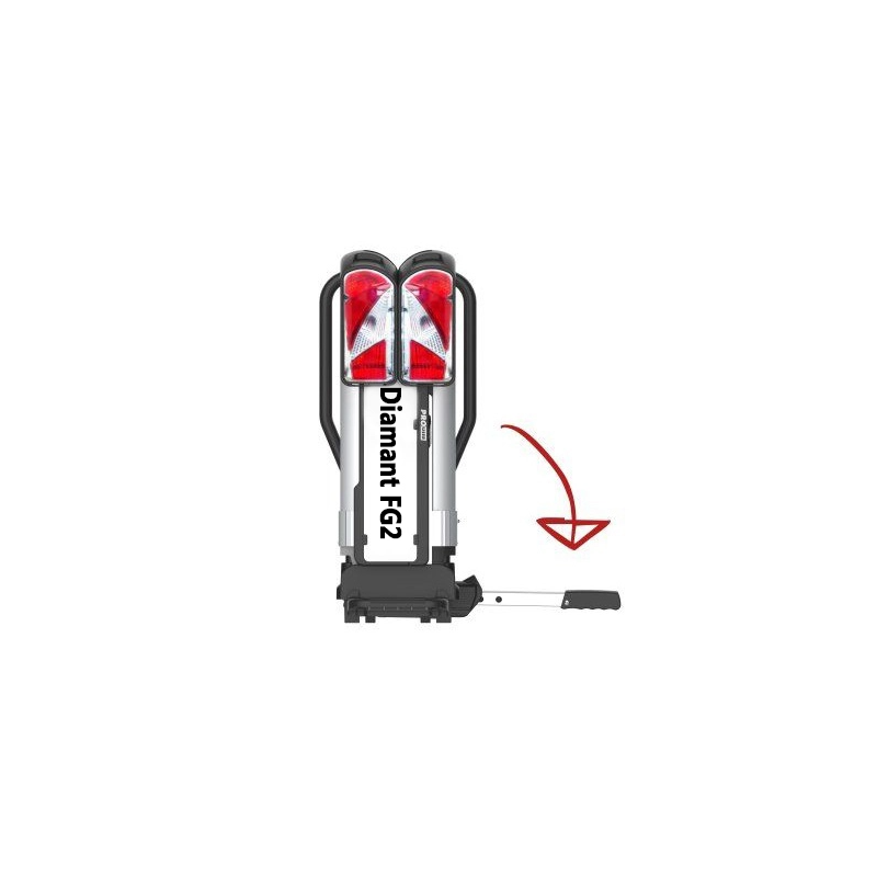 Bagażnik rowerowy platforma rowerowa na hak 2 rowery PROUSER Diamant FG2 PLUS | składany - obrazek 3