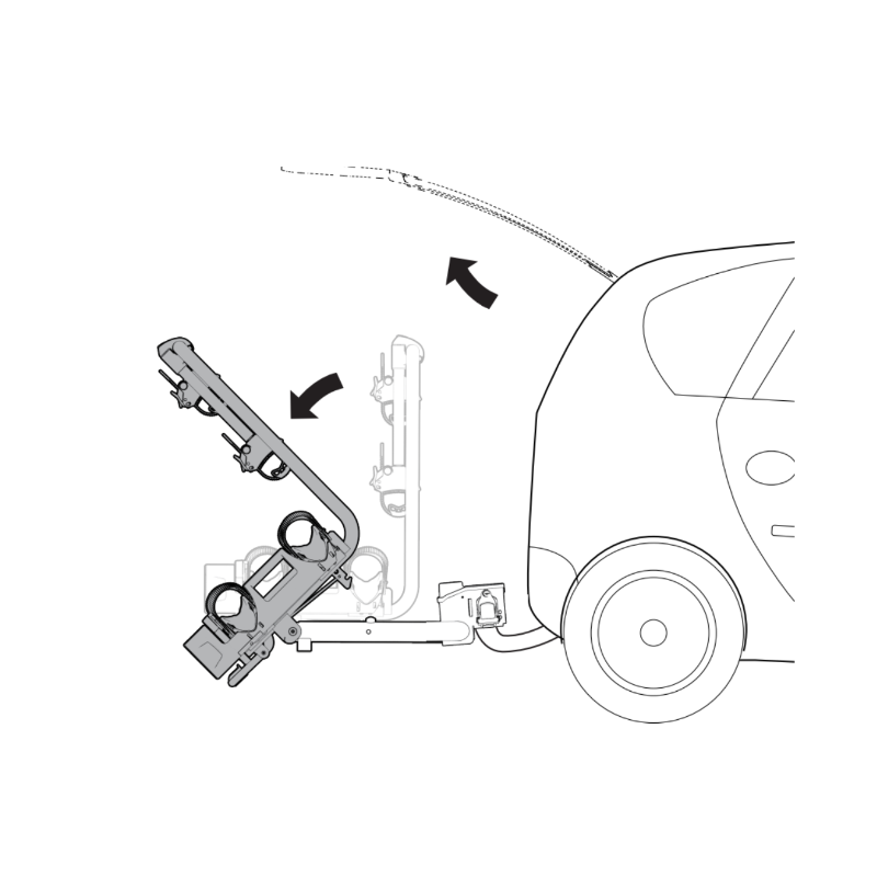 Bagażnik rowerowy platforma rowerowa na hak 2 rowery PROUSER Diamant FG2 PLUS | składany - obrazek 6
