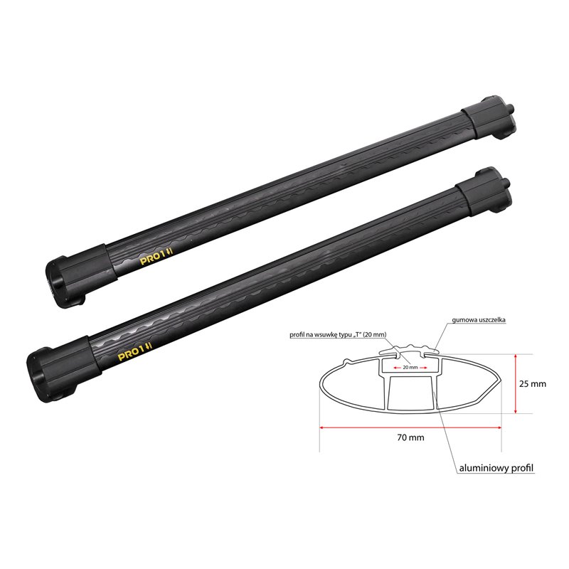 Bagażnik dachowy Chevrolet Captiva (Turtle AIR-1 + belki 86/86 cm Black) - obrazek 9